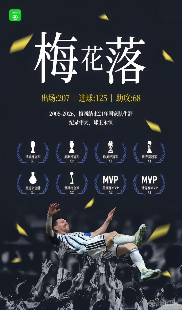 梅西的传奇生涯:告别国家队